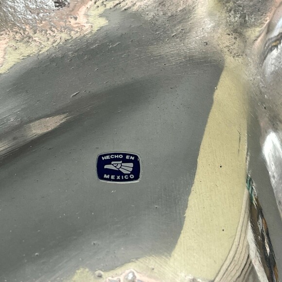 Pewter Triangle Bowl Mexico Silver 10 1/2" x 10 3/4" x 2 1/8" High - Picture 7 of 7
